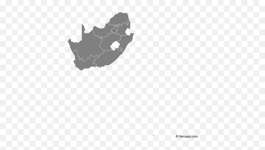 Grey Map Of South Africa With Provinces - Internet Users South Africa Png,Africa Map Png