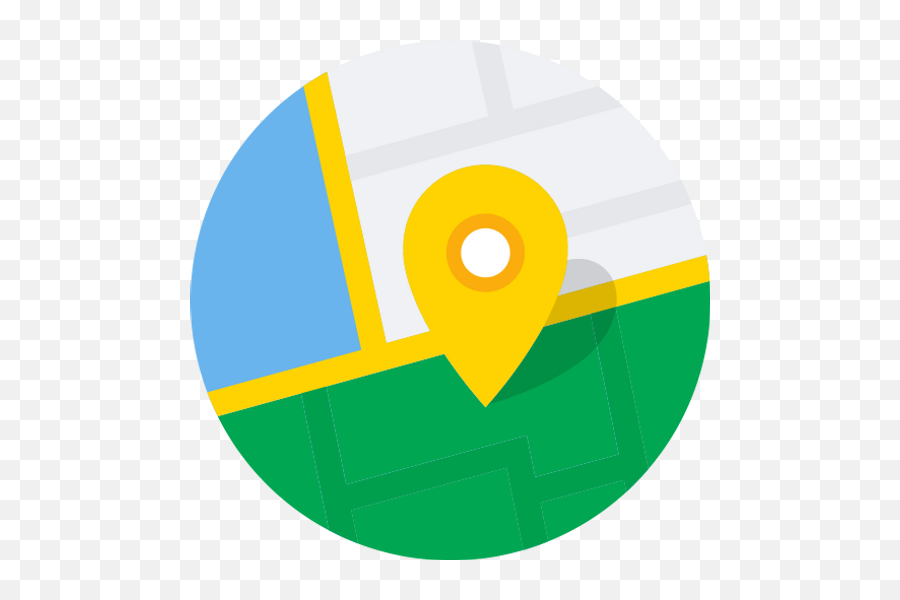 Rounded Maps Location Free Icon Of - Maps Icon Circle Png,Location Png