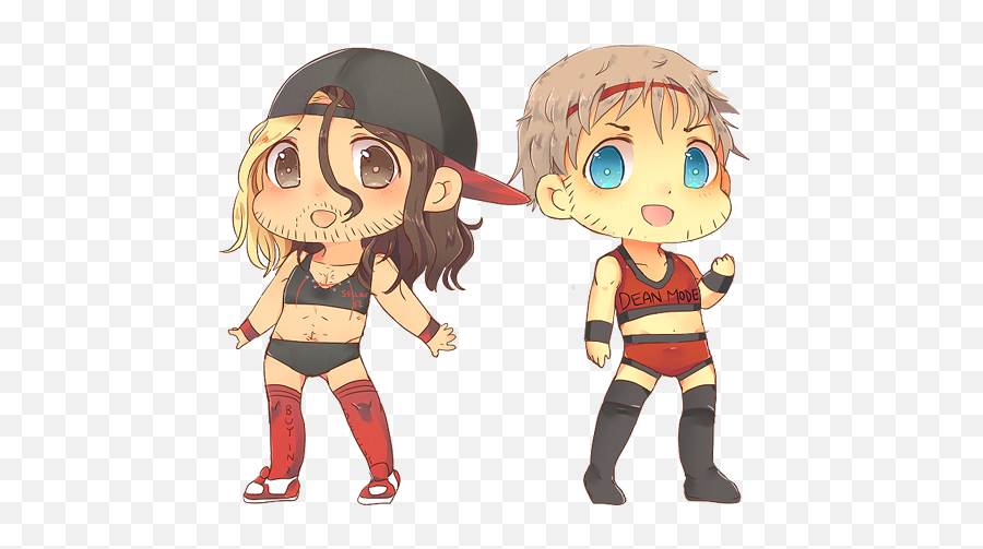 Seth Rollins As Nikki And Dean Ambrose Brie - Dean Dean Ambrose X Seth Rollins Fan Art Png,Brie Bella Png