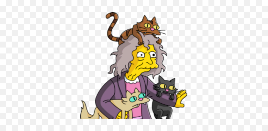 Eleanor Abernathy Simpsons Wiki Fandom - Cat Lady From The Simpsons Png,Angry Cat Png
