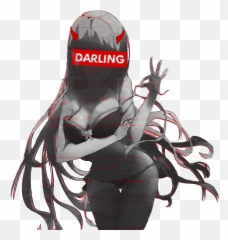 Transparent 02 Waifu 2000x2666p - ZeroTwo Render Anime png