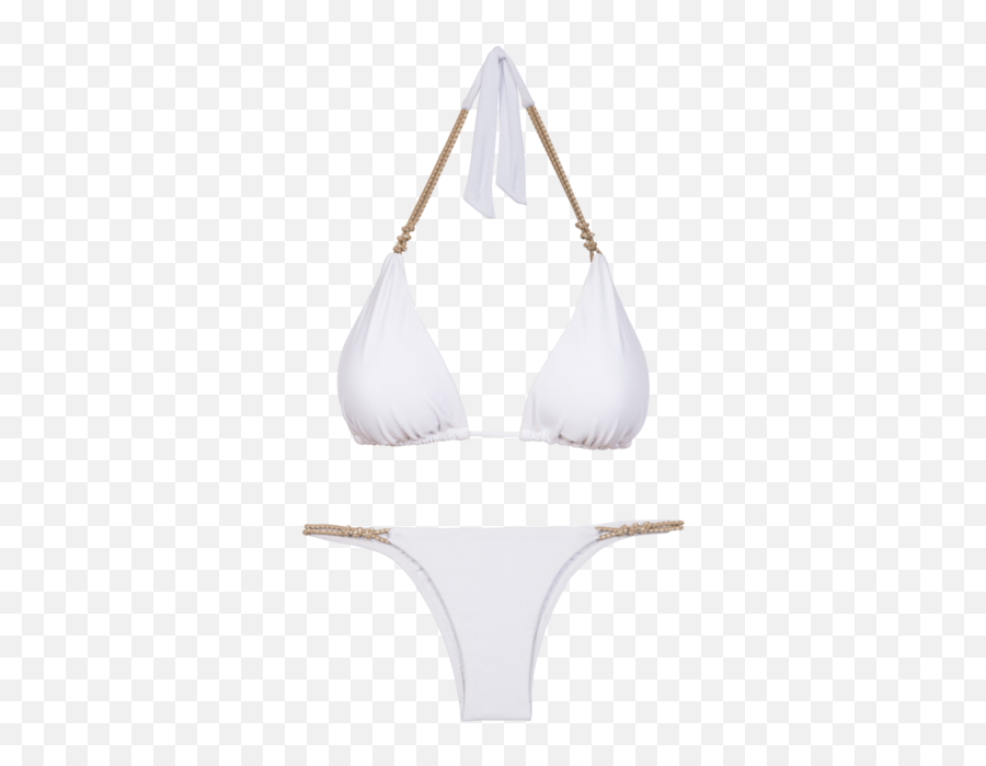 White Rope Knot Triangle Bikini - Brassiere Png,Bikini Png