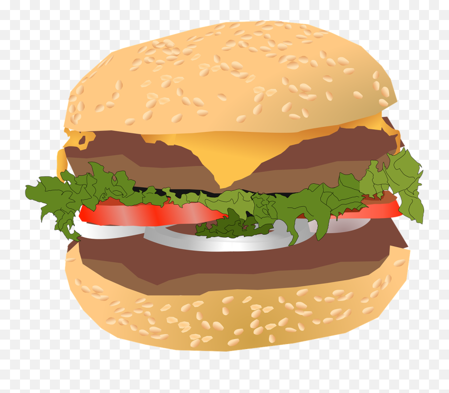 Cheeseburger Lunch Burger - Free Vector Graphic On Pixabay Cheeseburger Png,Burger And Fries Png