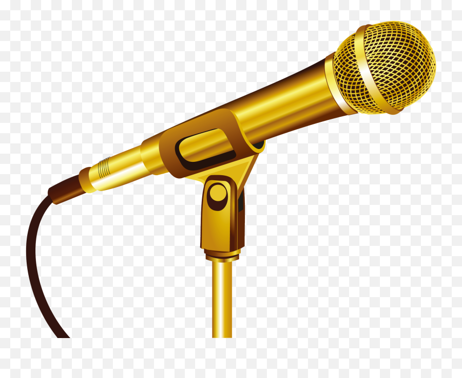 Download Gold Microphone Png Old