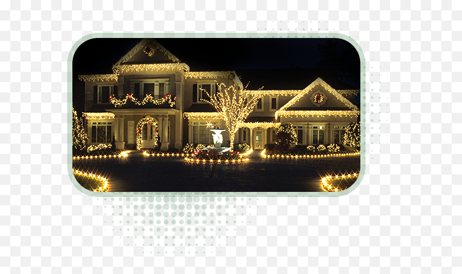 White Christmas Lights House Png Image - Outdoor Christmas Lights For Ground,White Christmas Lights Png