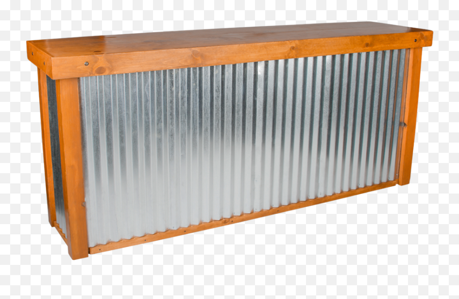Calistoga Corrugated Metal Bar 8u0027 X 24 42 High Rentals - Bar With Corrugated Metal Png,Metal Bar Png