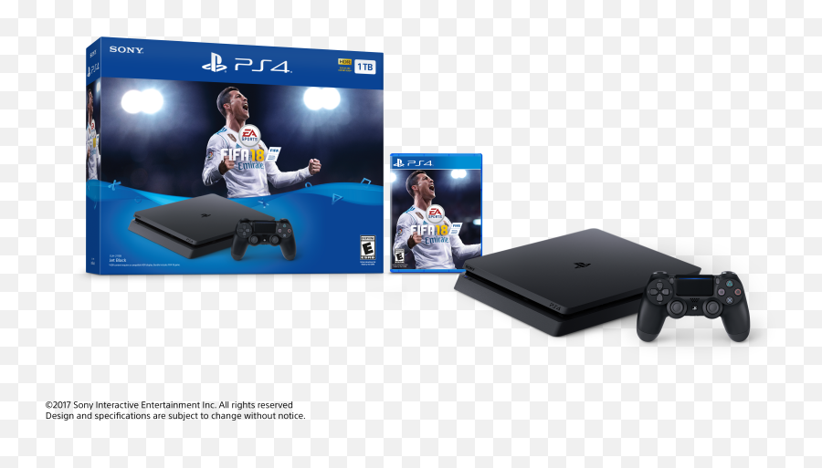 Sony Playstation 4 Slim 1tb Fifa 18 Bundle Black Cuh - 2115b Walmartcom Png,Uncharted 4 Png