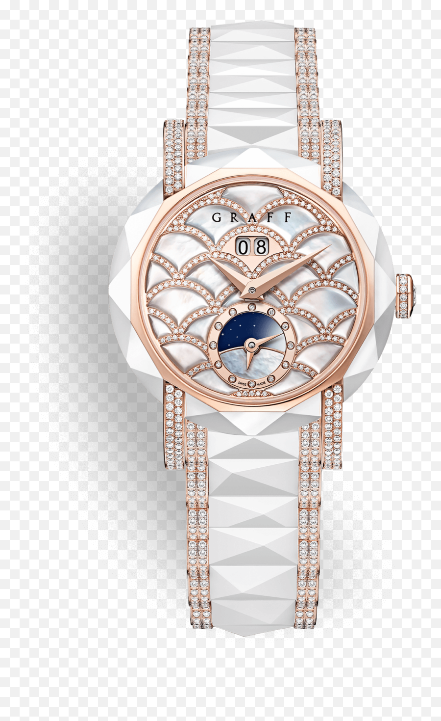 Download Hd A Graff Ladiesu0027 Graffstar Icon Automatic 38mm - Solid Png,White Watch Icon