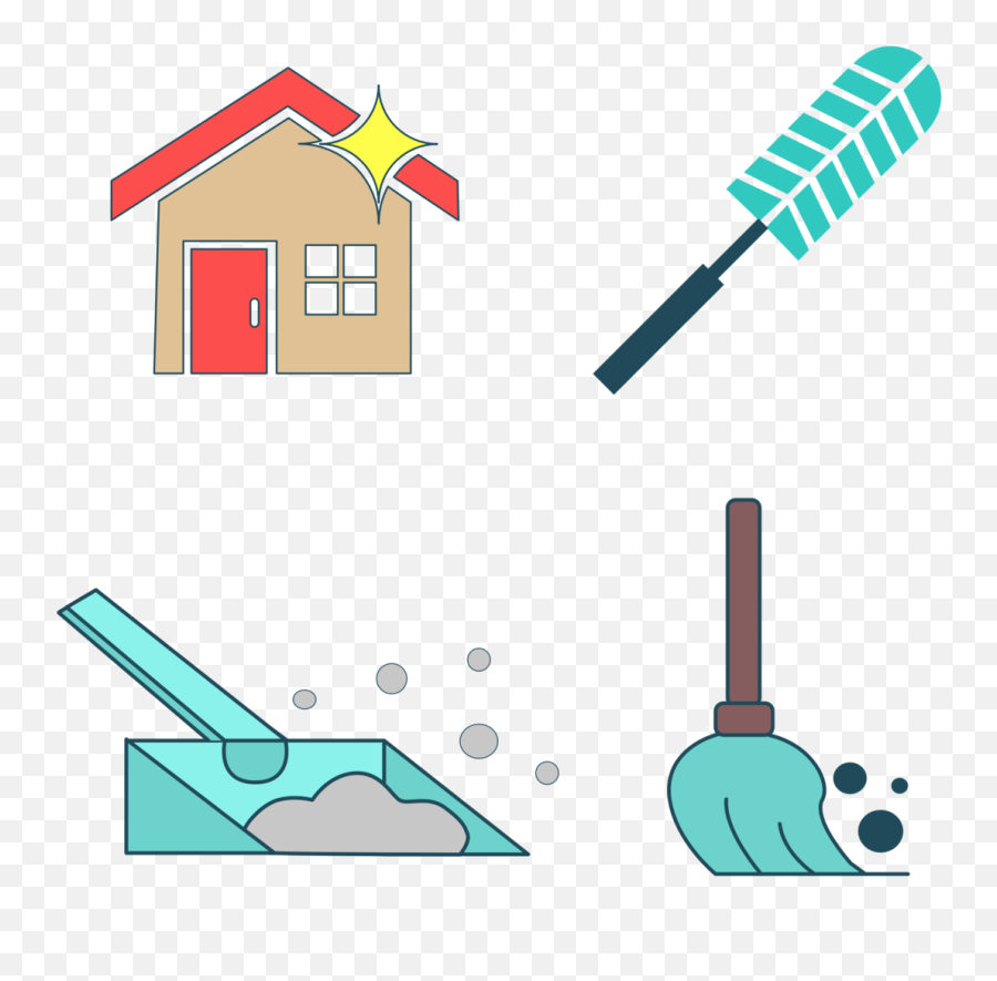 Download Hd House Cleaning Icons - Dustpan Png,Cleaning Icon Vector