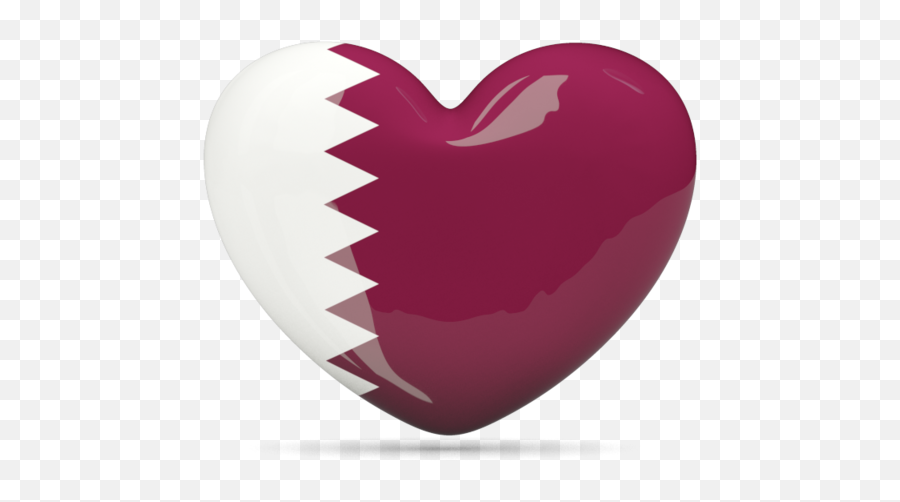 Heart Icon Illustration Of Flag Qatar - Qatar Flag Png Heart,Heart Icon Pink