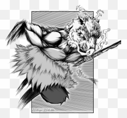 Drew Some Fanart Of Inosuke Practicing Png Icon