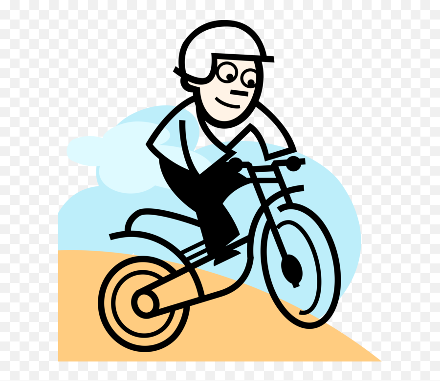 Vector Illustration Of Dirt Bike Motorcycle Or Motorbike - Vector Graphics Png,Dirt Bike Png