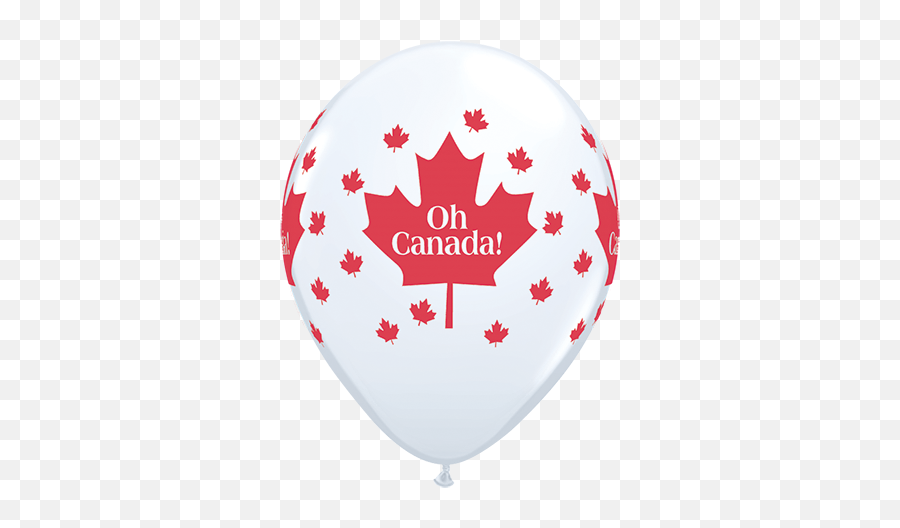 White 50 Count Oh Canada Maple Leaf - Canada Flag Png,White Balloons Png