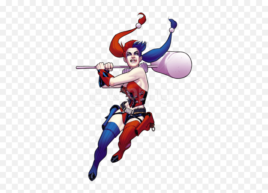 Comic Harley Quinn Png Clipart Background Play - Harley Quinn Outfits Comics,Cartoon Gun Png