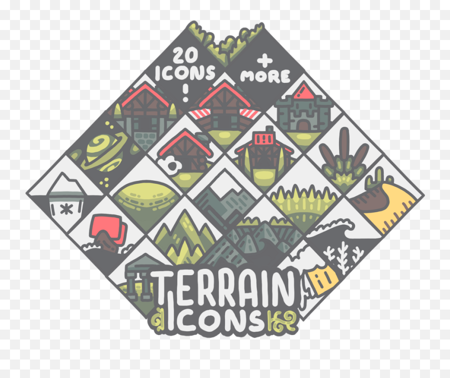 Isle Of Lore 2 Terrain Icons By Steven Colling - Geometric Png,Steven Icon