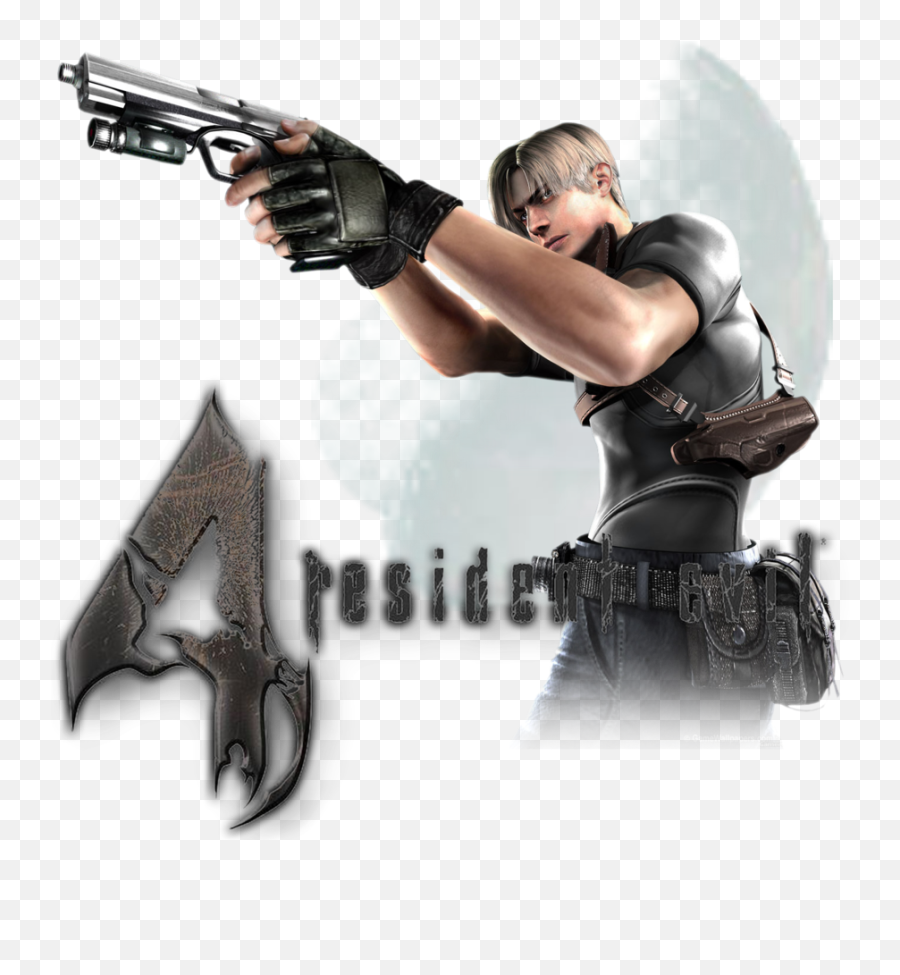 Resident Evil 4 No Background Clip Art Png Play - Leon Resident Evil 4 Render,Resident Evil Icon