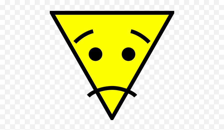 Confused Triangle Face Icon Vector Image Public Domain Vectors - Triangle With Face Png,Angry Face Icon