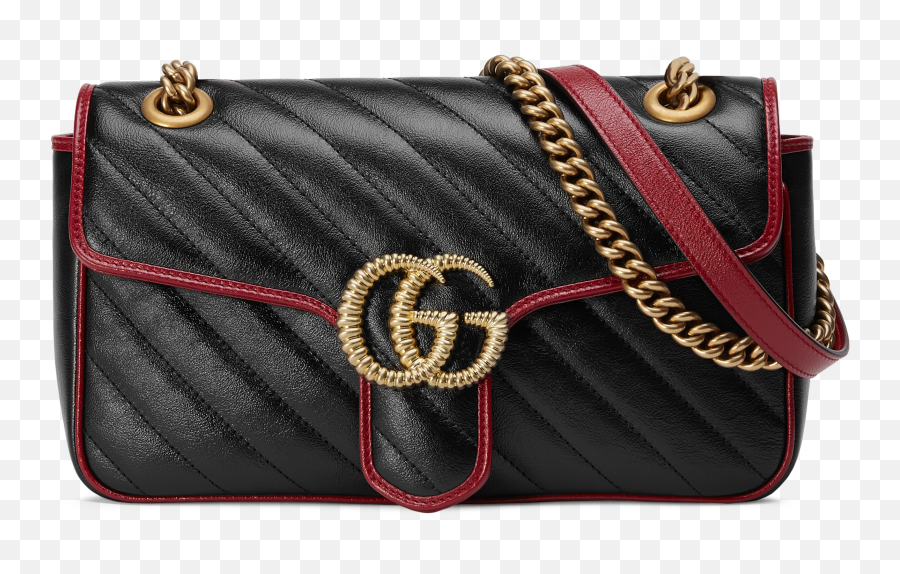 Gucci Gg Marmont Small Shoulder Bag - Gucci Marmont Black Red Png,Gucci Logo Icon For Bags