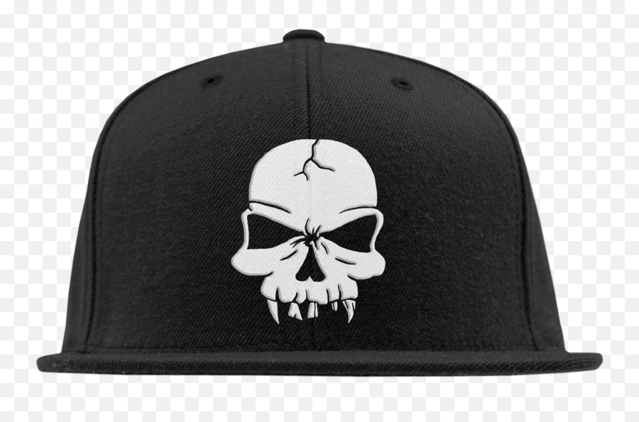 Classic Skull Logo Black Hat - Crobar Death Row Records Snapback Png,Skull Logo Png
