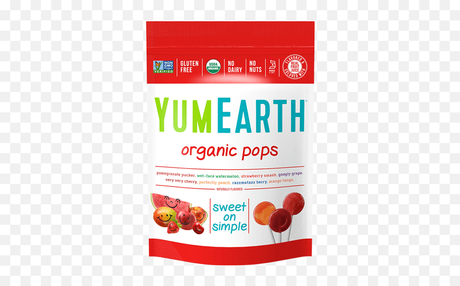 Lollipop Organic Lollipops Vegan Candy Suckers - Yumearth Lollipops Png,Lollipop Transparent