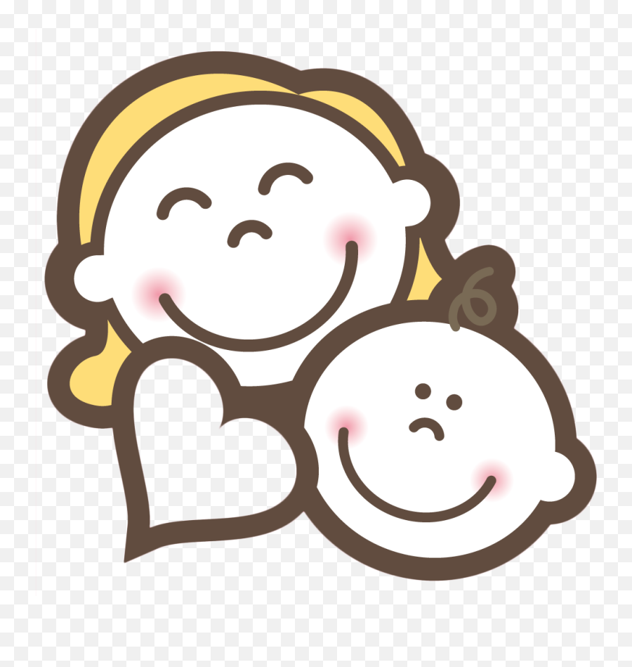 Baby And Mom Smile Transprent Png Free - Happy Mum And Baby Cartoon,Mom Png
