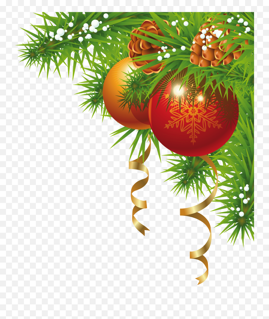 Christmas Small Corner Transparent Png - Christmas New Year Greetings ...