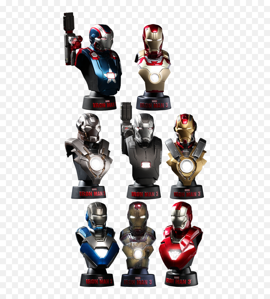 Sideshow Collectibles - Hot Toys Iron Man Mini Bust Png,Iron Man 3 Logo