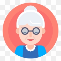 Avatar Elderly Grandma Nanny Icon - Souvenir 1 Bulan Bayi Png,Grandma Png