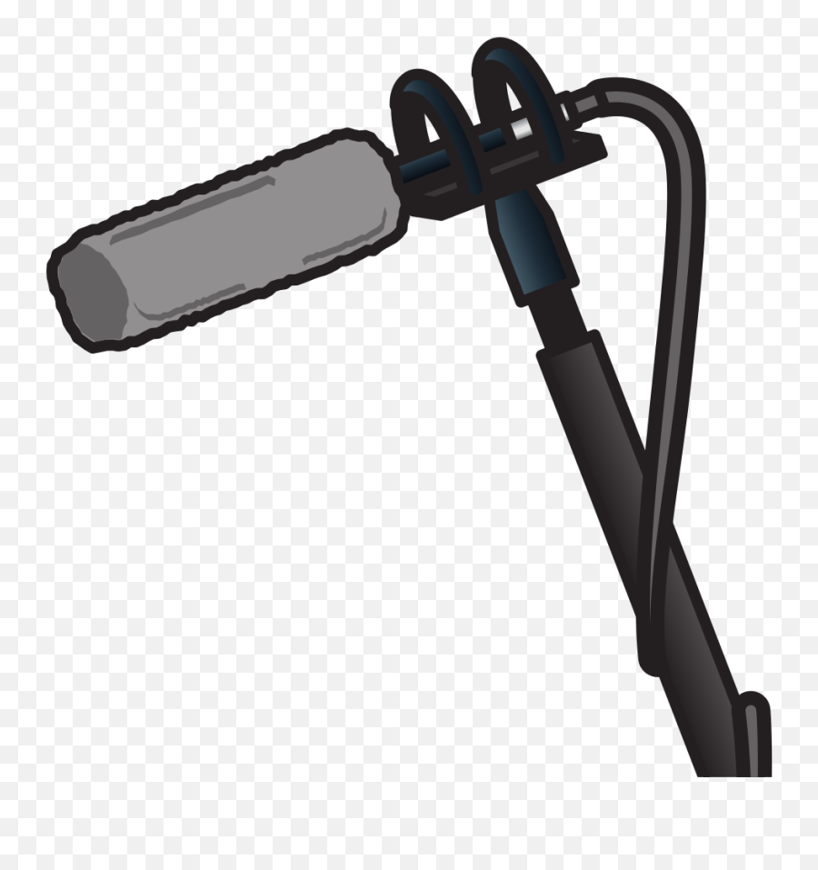 Onlinelabels Clip Art - Shotgun Microphone Ver 2 Film Mic Clip Art Png,Microphone Clipart Transparent