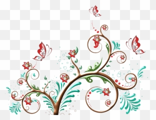 Floral Flower Wall Mural - Floral Ornaments Png,Ornamentos Png