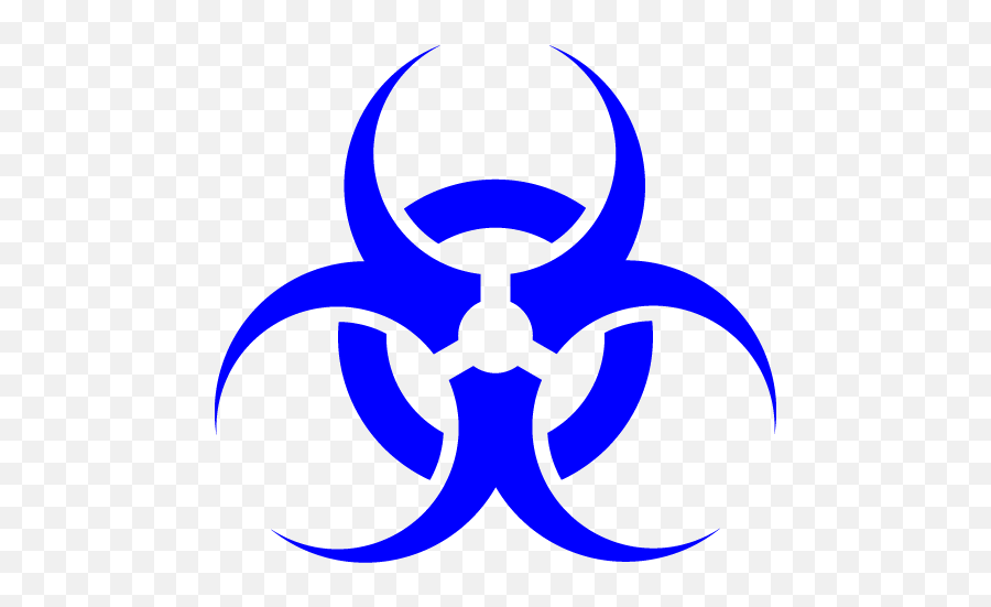 Blue Biohazard Icon - Blue Biohazard Symbol Transparent Png,Biohazard Png
