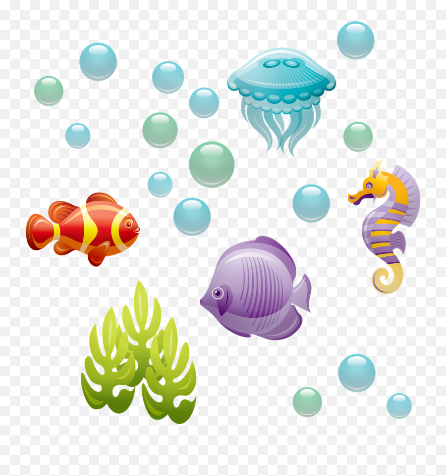 Underwater Fish Seahorse - Portable Network Graphics Png,Underwater Bubbles Png