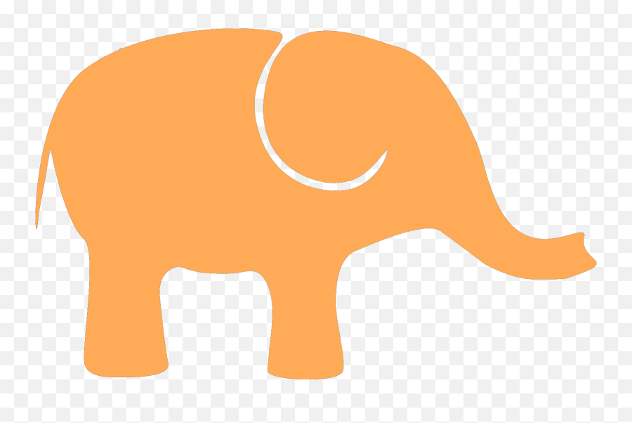 One Orange Elephant Svg Vector - Orange Elephant Logo Transparent Png,Elephant Clipart Png