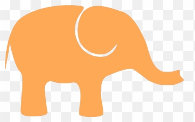 One Orange Elephant Svg Vector - Logo Transparent png