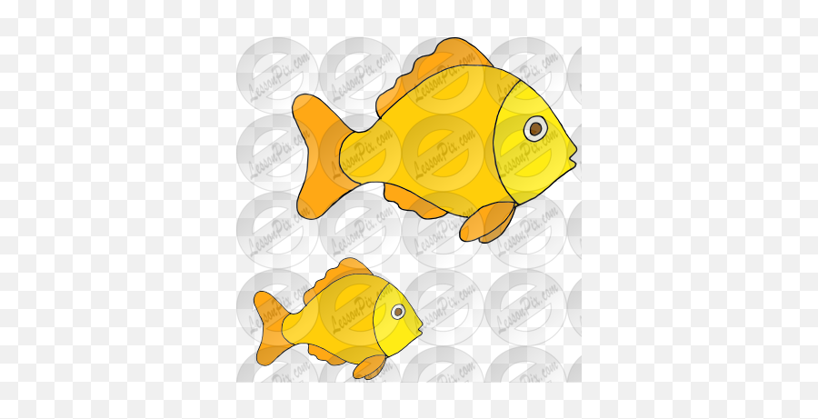 Big Small Fish Picture For Classroom Therapy Use - Great Big And Small Fish Png,Cartoon Fish Png