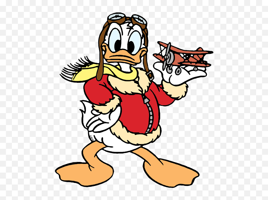 Donald Duck Clip Art - Cartoon Transparent Cartoon Jingfm Donald Duck With Airplane Png,Daffy Duck Png