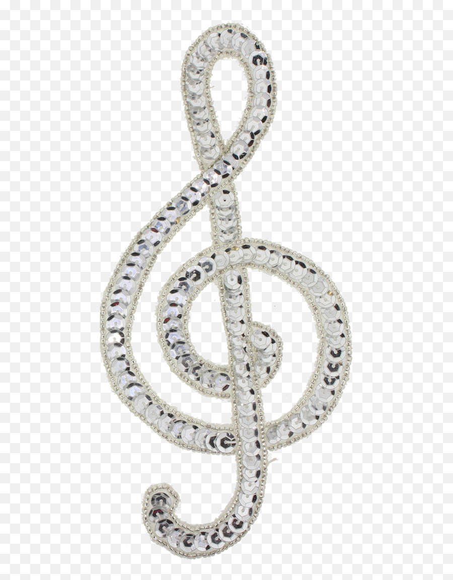 Beaded U0026 Sequin Applique Music Note Clef 9304l Harman - Solid Png,Musical Note Png