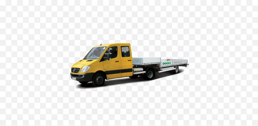 Rent Our Transporter With A Flatbed Trailer Moving Van - Commercial Vehicle Png,Moving Truck Png