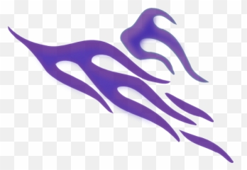 Right Side Blue And Purple Flame Clip Art - Vector Flames Png