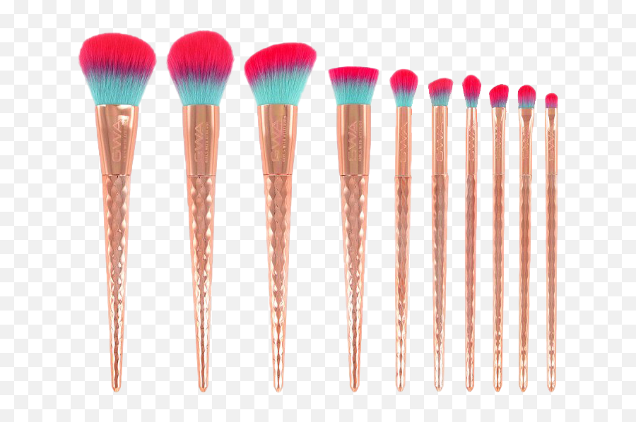 Rose Gold Makeup Brush Png All - Makeup Brushes Set,Rose Gold Png