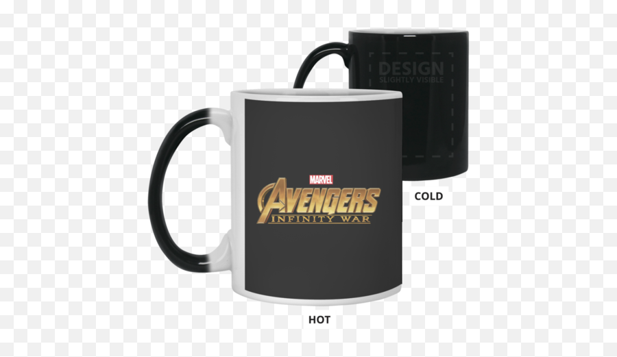 Marvel Avengers Infinity War Golden Logo Color Changing Mug - Marvel Vs Capcom 3 Phoenix Png,Marvel Avengers Logo