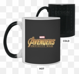 Marvel Avengers Infinity War Golden Logo Color Changing Mug - Vs Capcom 3 Phoenix png