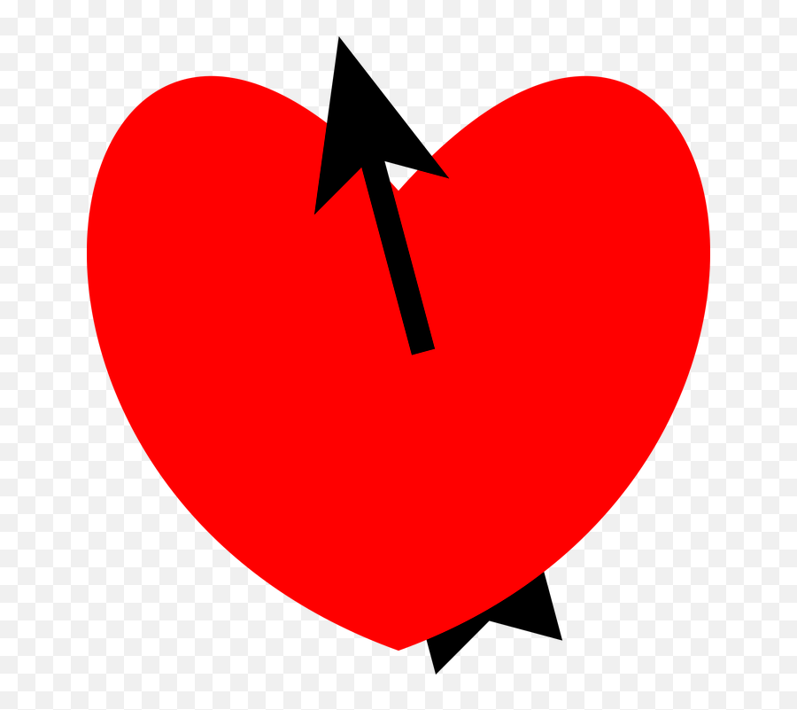 Corazón El Amor La Atención - Gráficos Vectoriales Gratis En Love Png,Flecha Roja Png