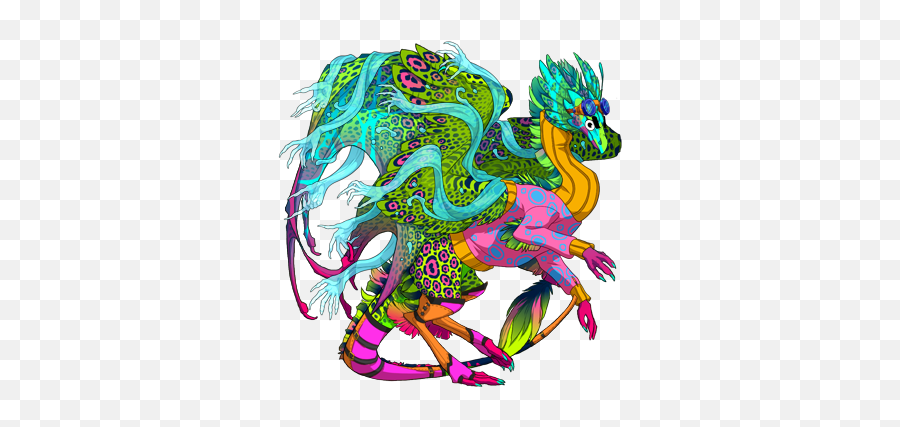 Lisa Frank Looking Dragon Share Flight Rising - Flight Rising Shadow Dragons Png,Lisa Frank Png