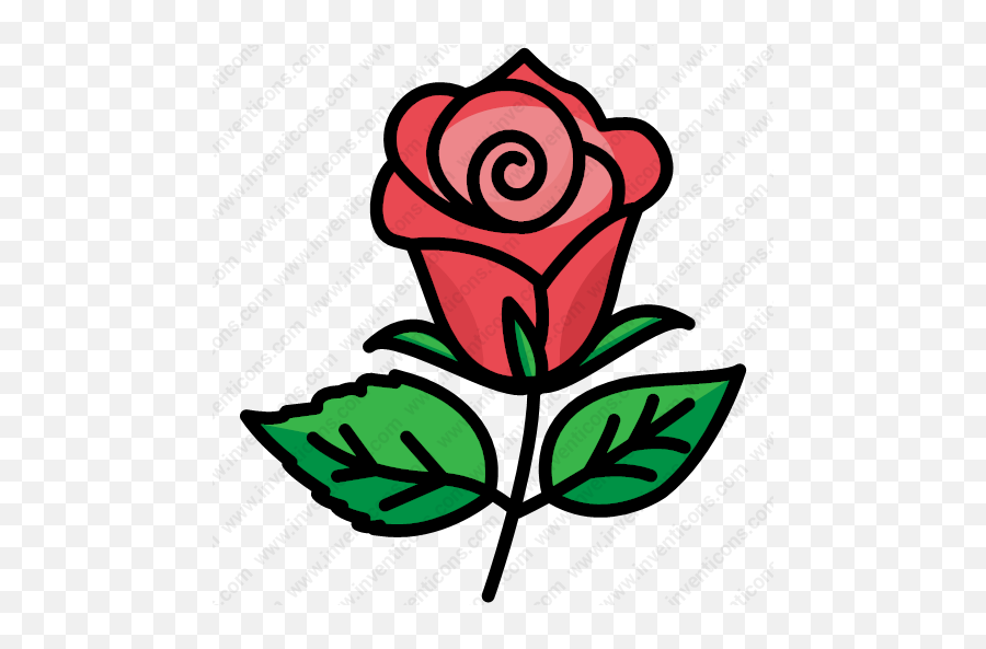 Download Rose Vector Icon - Floral Png,Rose Vector Png