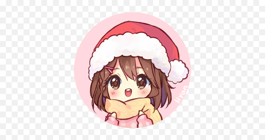 Hyan - Hyanna Natsu Winter Chibi Art Png,Anime Christmas Icon
