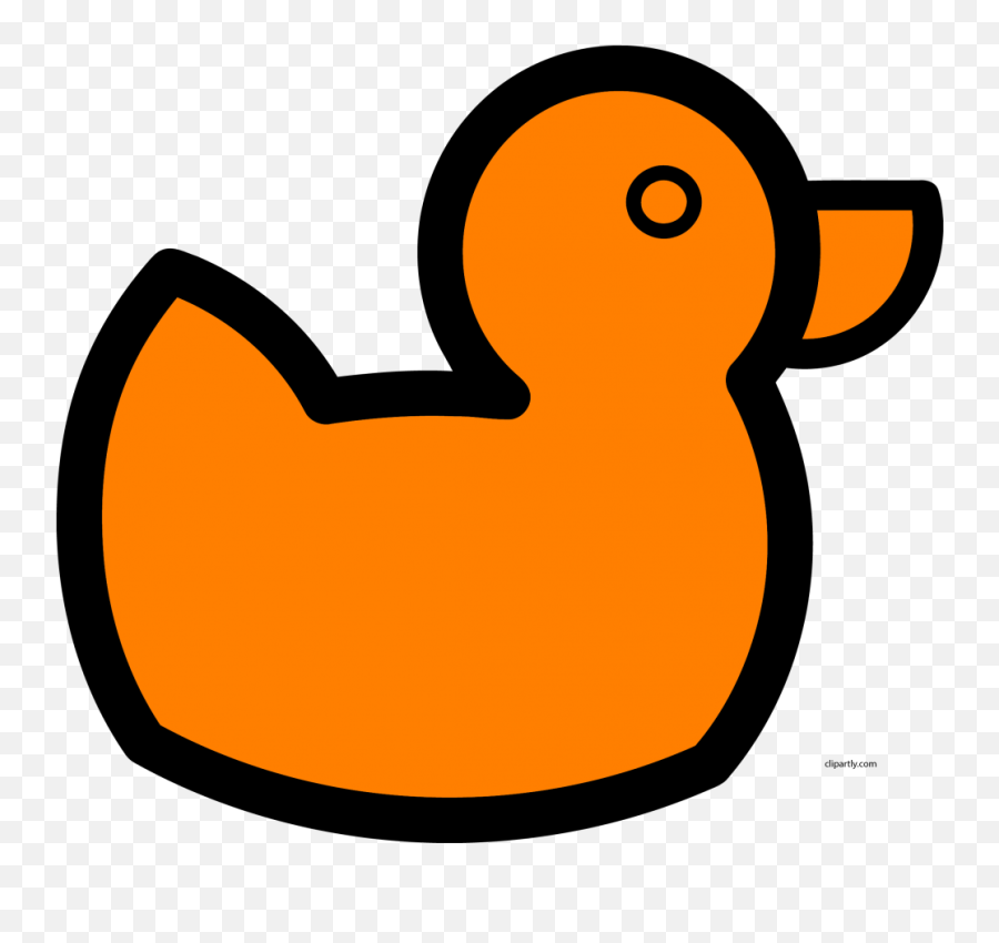 Dark Orange Color Baby Duck Clipart Png - Orange Duck Clipart,Duck Clipart Png