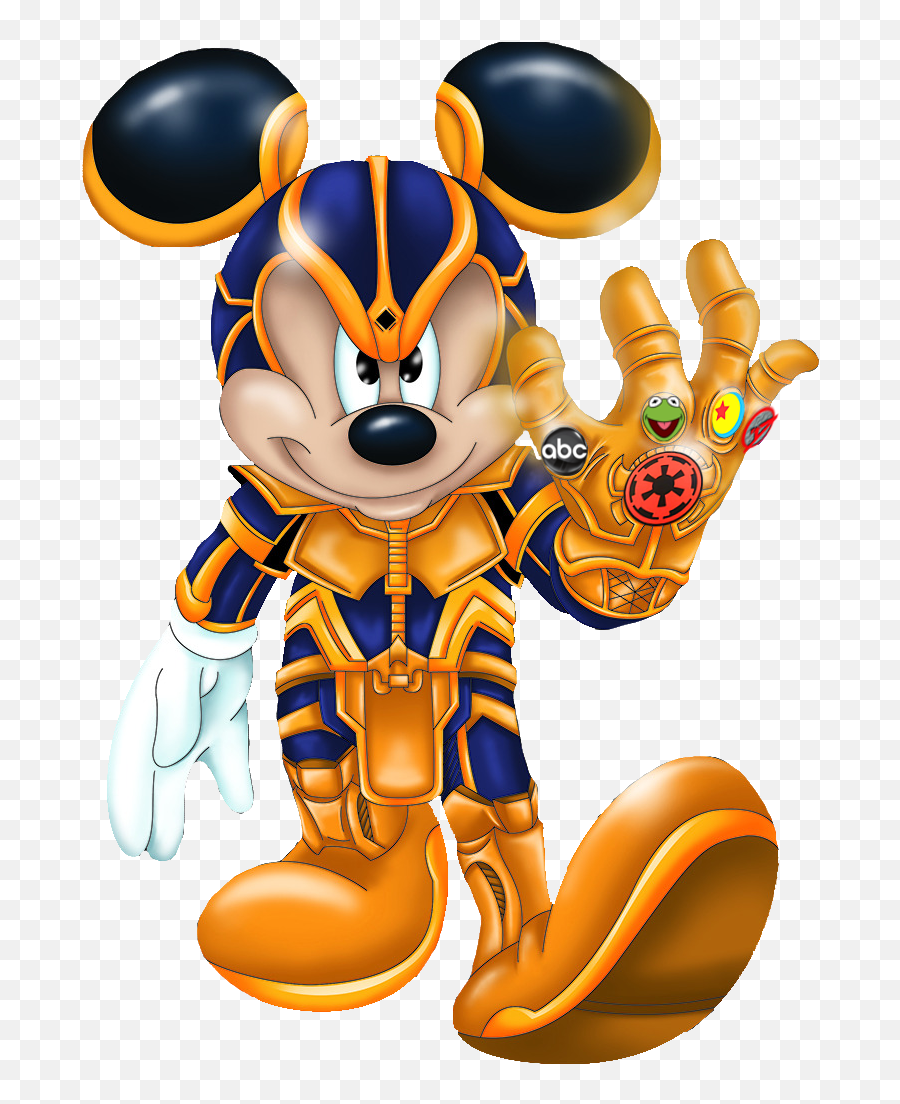 Mickey Mouse As Thanos By Rcbrock Edit Moleman9000 - Mickey Mouse With Infinity Gauntlet Png,Infinity Gauntlet Logo