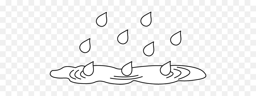 raindrops clipart black and white