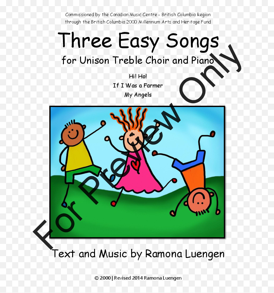 Three Easy Songs Unison By Ramona Luengen Jw Pepper - Sharing Png,Three Angels Icon